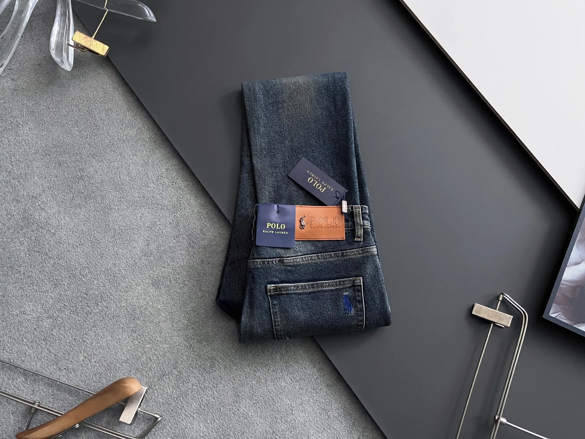 P230) Polo*, heavy-duty washed casual jeans, imported original washed stretch fabric, comfortable and elastic, unique design, super correct fit, comfortable and breathable, extremely high grade, counter quality, handsome upper body, size: 29-40